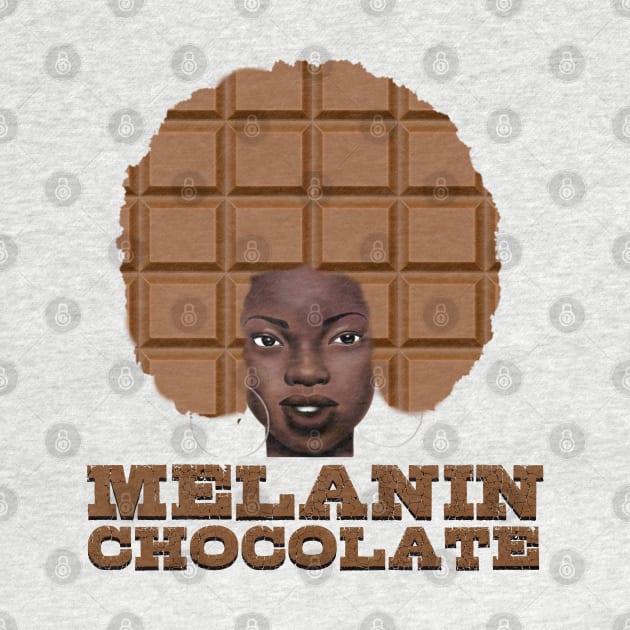 Afro Melanin Chocolate Queen Black Pride Gift by Merchweaver